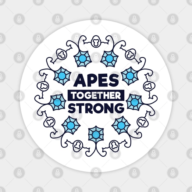 Apes Together Strong Diamond Magnet by Shinsen Merch
